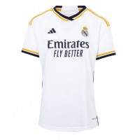 Dres Real Madrid David Alaba #4 Domáci pre Ženy 2023-24 Krátky Rukáv